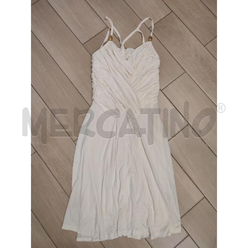 VESTITO DONNA BIANCO ROBERTO CAVALLI GANCI SERPENTE DORATI | Mercatino dell'Usato Roma montemario 1