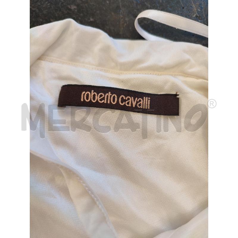 VESTITO DONNA BIANCO ROBERTO CAVALLI GANCI SERPENTE DORATI | Mercatino dell'Usato Roma montemario 3