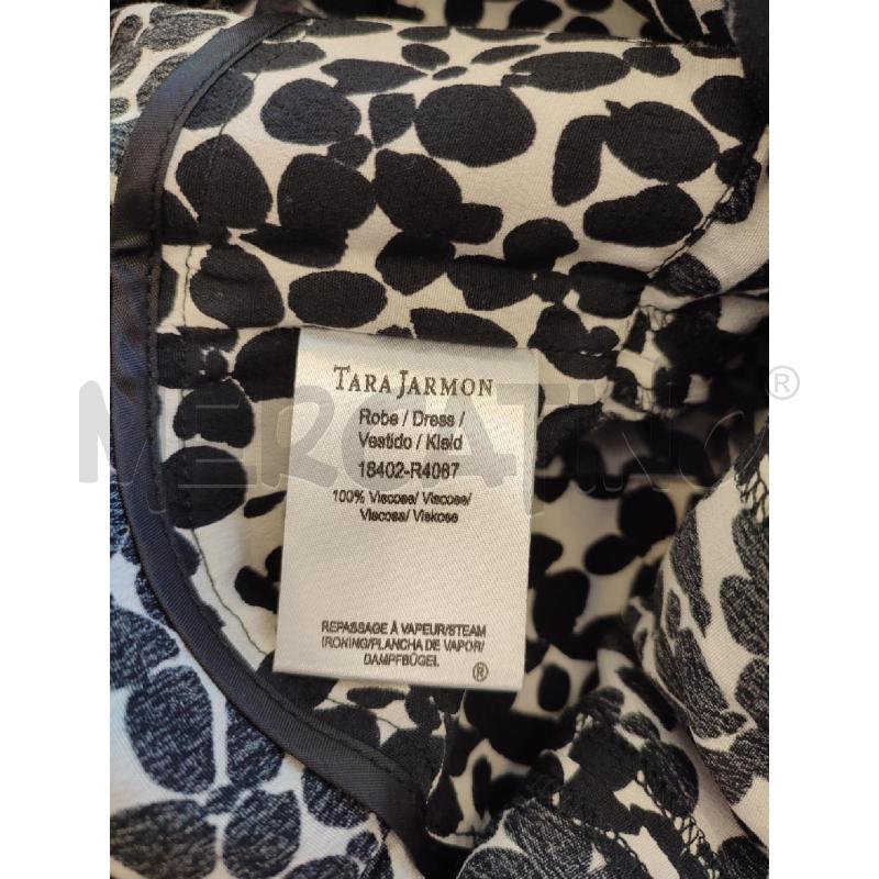 VESTITO DONNA BIANCO TARA JARMON FIORI NERI | Mercatino dell'Usato Roma montemario 3