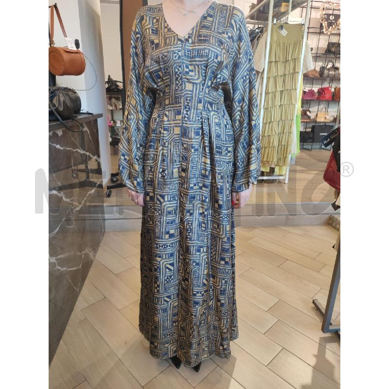 VESTITO DONNA BLU MOMONI DORATO GEOM | Mercatino dell'Usato Roma montemario 1