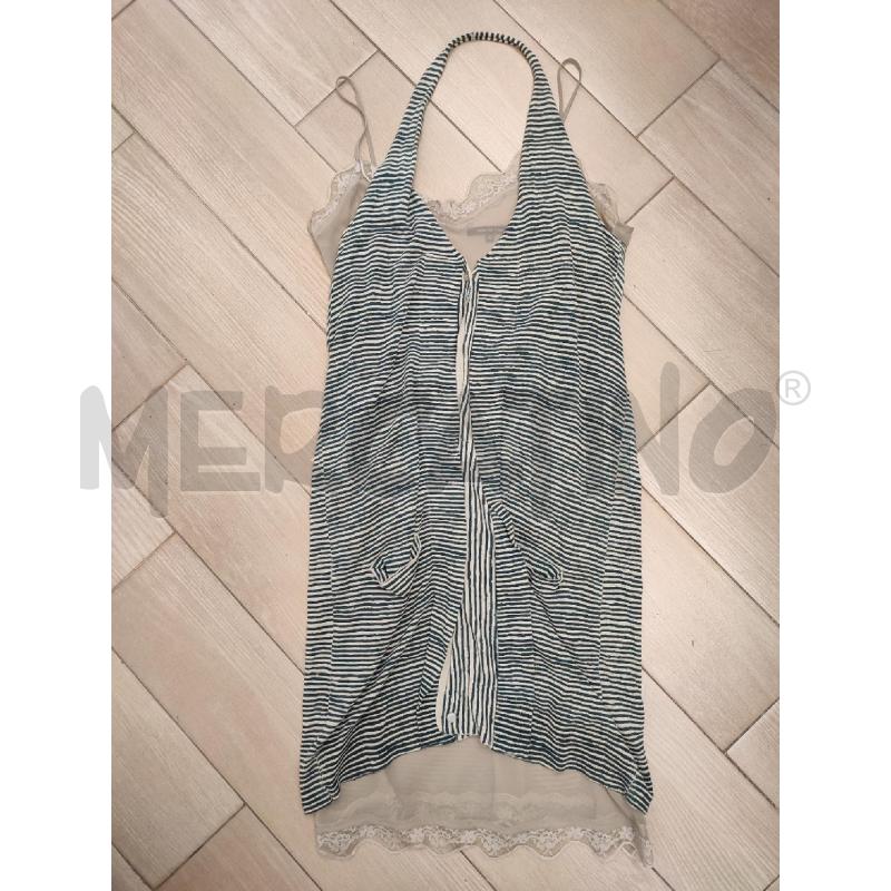 VESTITO DONNA BLU RIGHE BEIGE PATRIZIA PEPE | Mercatino dell'Usato Roma montemario 1