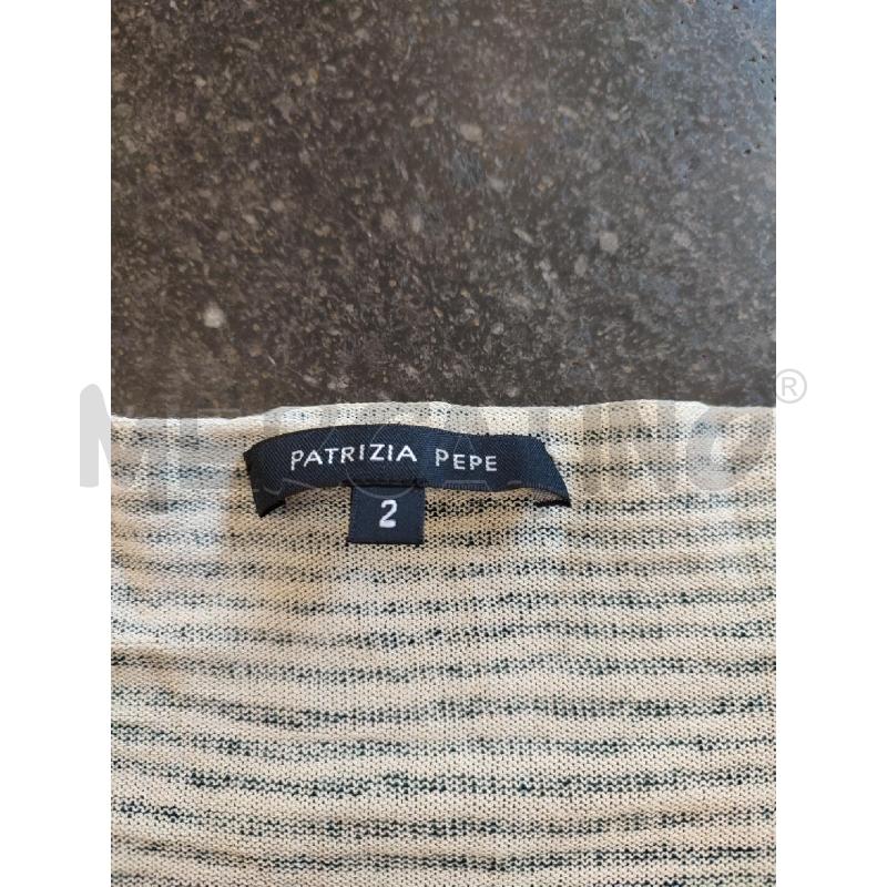 VESTITO DONNA BLU RIGHE BEIGE PATRIZIA PEPE | Mercatino dell'Usato Roma montemario 3