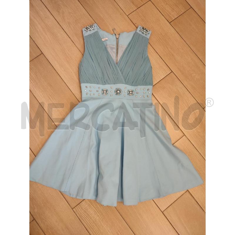 VESTITO DONNA CELESTE FLAVIO CASTELLANI STRASS | Mercatino dell'Usato Roma montemario 1