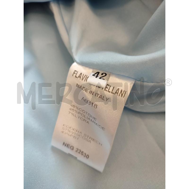 VESTITO DONNA CELESTE FLAVIO CASTELLANI STRASS | Mercatino dell'Usato Roma montemario 2