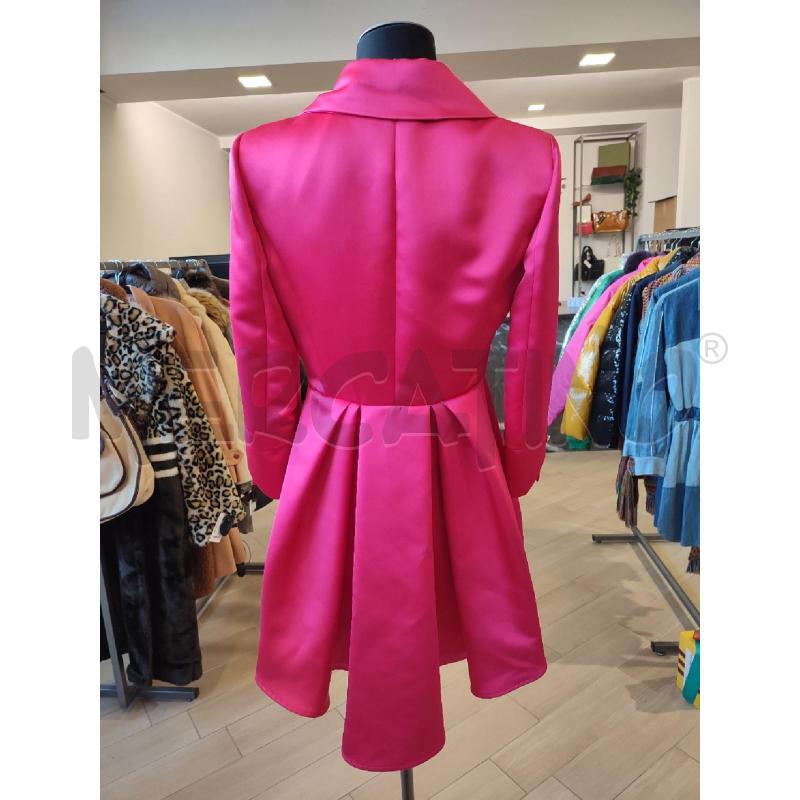 VESTITO DONNA FUCSIA ELISABETTA FRANCHI SCOLLO V BOTTONI DORATI | Mercatino dell'Usato Roma montemario 3
