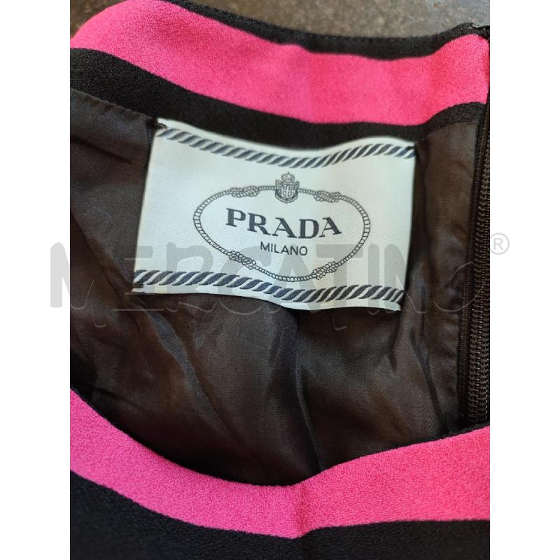 VESTITO DONNA FUCSIA PRADA RIGHE NERE | Mercatino dell'Usato Roma montemario 2