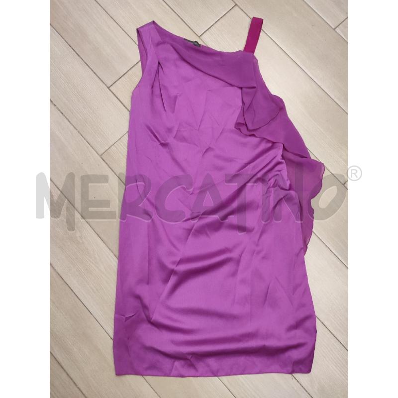 VESTITO DONNA FUCSIA TRUSSARDI MISTO SETA | Mercatino dell'Usato Roma montemario 1