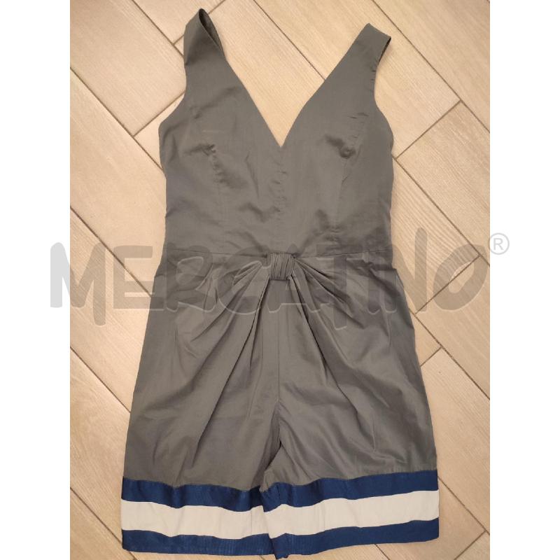 VESTITO DONNA GRIGIO RIGHE EMPORIO ARMANI | Mercatino dell'Usato Roma montemario 1