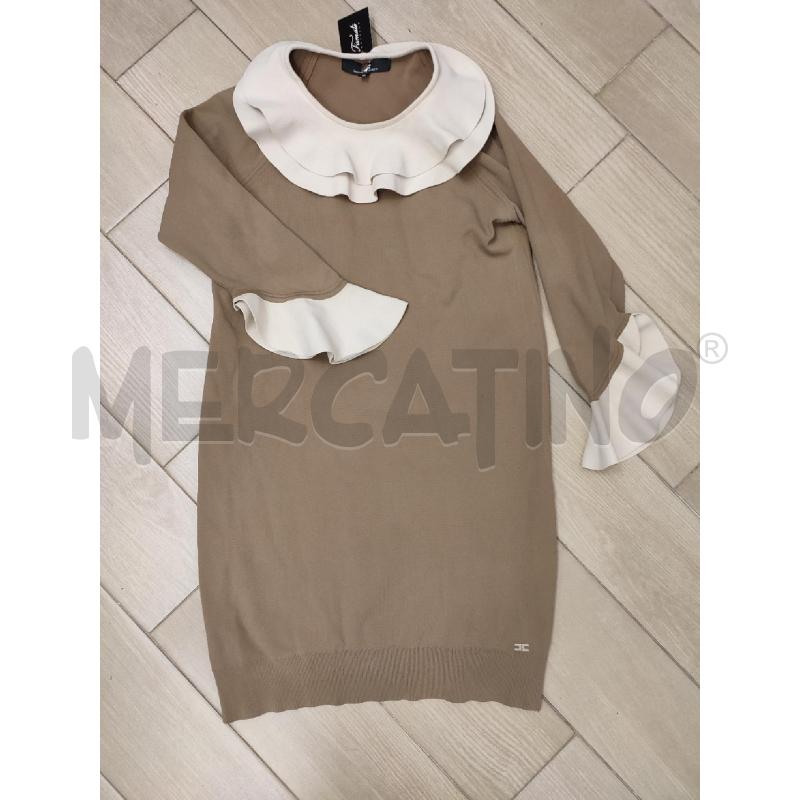 VESTITO DONNA MARRONE ELISABETTA FRANCHI VOLANT  | Mercatino dell'Usato Roma montemario 1