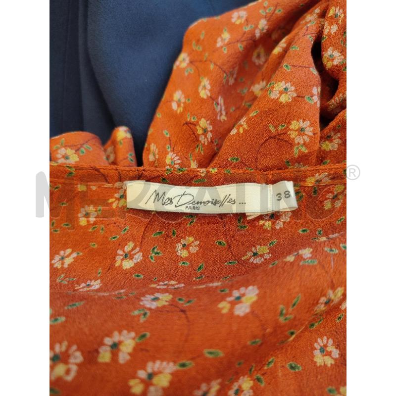 VESTITO DONNA MARRONE FIORI MED DEMOISELLE | Mercatino dell'Usato Roma montemario 2