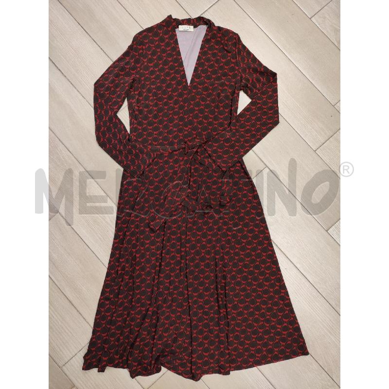 VESTITO DONNA MARRONE ROSSO SIYU | Mercatino dell'Usato Roma montemario 1