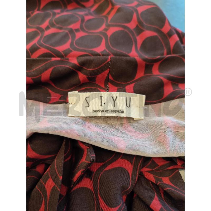 VESTITO DONNA MARRONE ROSSO SIYU | Mercatino dell'Usato Roma montemario 2