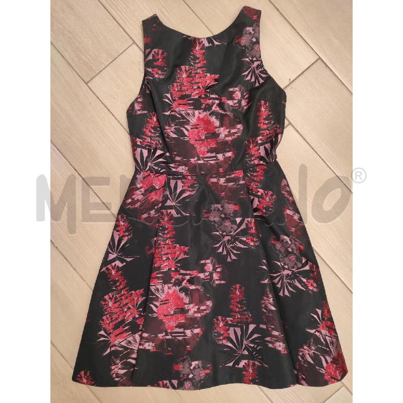 VESTITO DONNA NERO ALICE+OLIVIA FANTASIA ROSSA | Mercatino dell'Usato Roma montemario 1