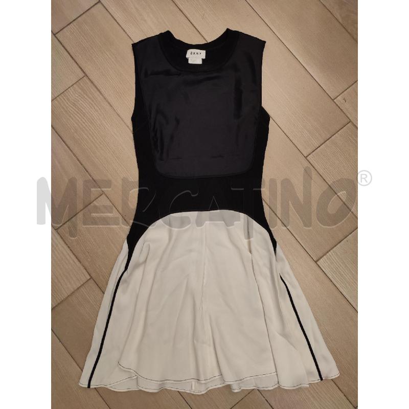 VESTITO DONNA NERO BIANCO DKNY | Mercatino dell'Usato Roma montemario 1