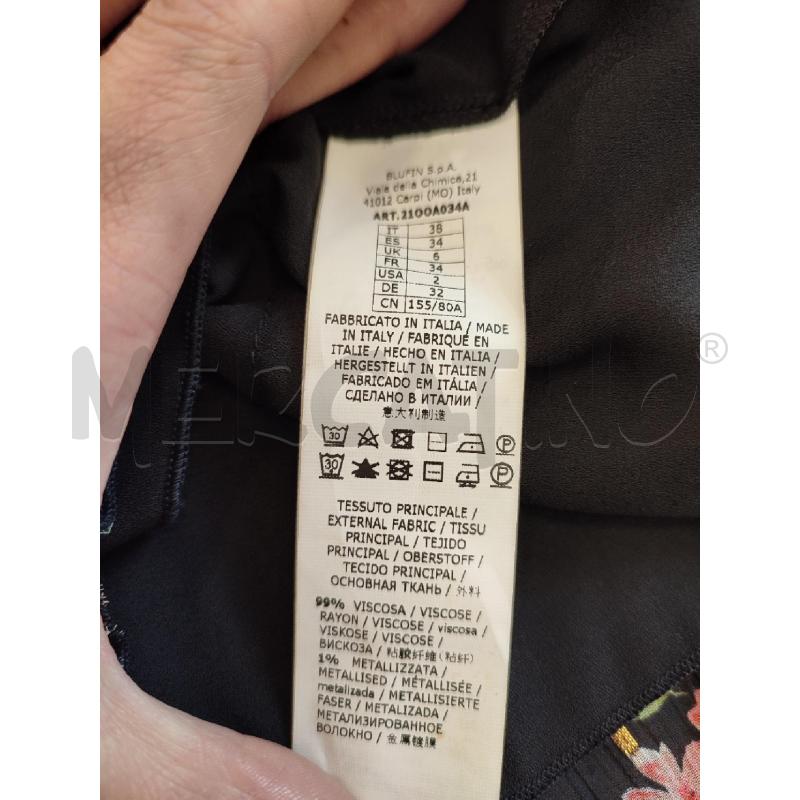 VESTITO DONNA NERO BLUMARINE FIORI | Mercatino dell'Usato Roma montemario 3