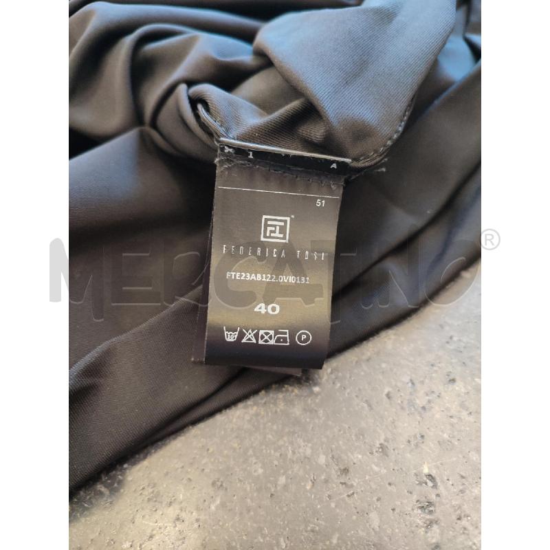 VESTITO DONNA NERO FEDERICA TOSI SPALLINE | Mercatino dell'Usato Roma montemario 3