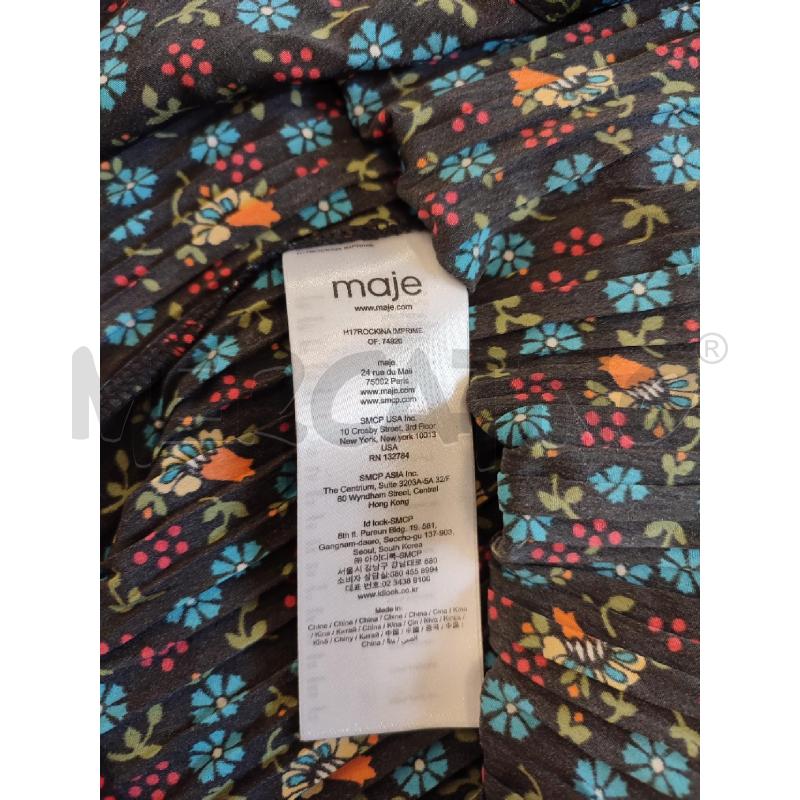 VESTITO DONNA NERO FIORELLINI MAJE | Mercatino dell'Usato Roma montemario 3