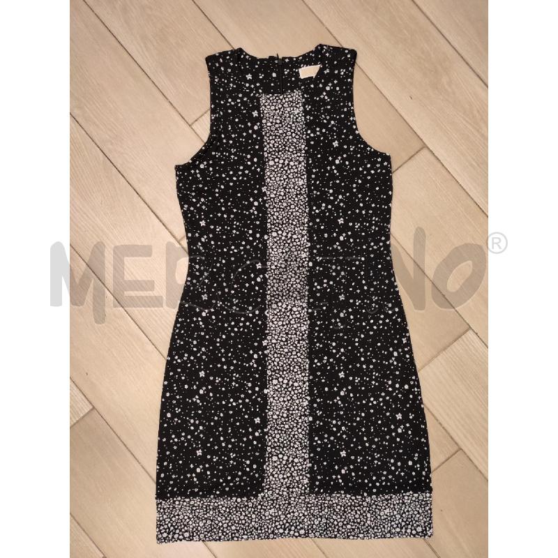 VESTITO DONNA NERO FIORI BIANCHI MICHAEL KORS | Mercatino dell'Usato Roma montemario 1