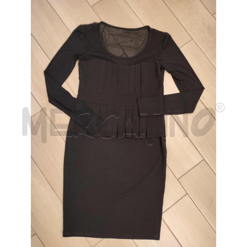 VESTITO DONNA NERO FORNARINA VELATO SOPRA | Mercatino dell'Usato Roma montemario 1