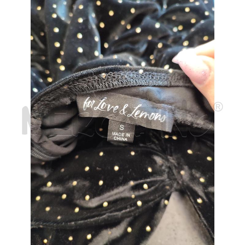 VESTITO DONNA NERO FOR LOVE AND LEMONS PUNTINI ORO | Mercatino dell'Usato Roma montemario 3