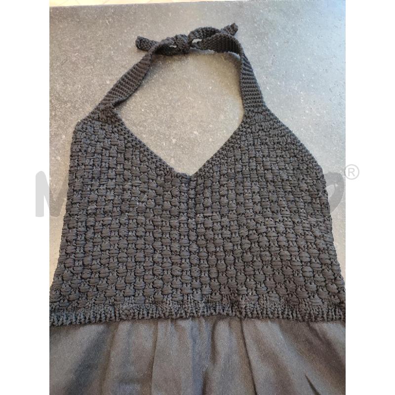VESTITO DONNA NERO LINO FALCONERI UNCINETTO | Mercatino dell'Usato Roma montemario 2