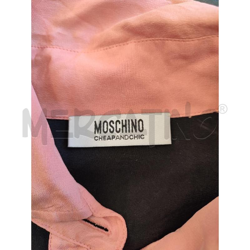 VESTITO DONNA NERO MOSCHINO BORDI ROSA SETA | Mercatino dell'Usato Roma montemario 2
