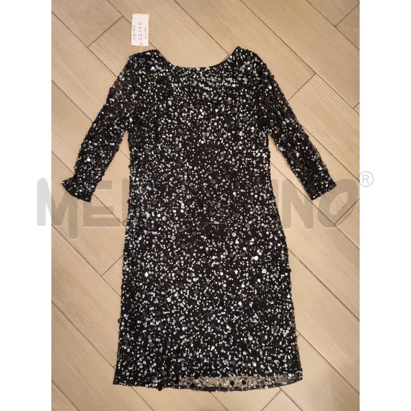 VESTITO DONNA NERO PAILLETTES GRIGIO | Mercatino dell'Usato Roma montemario 1
