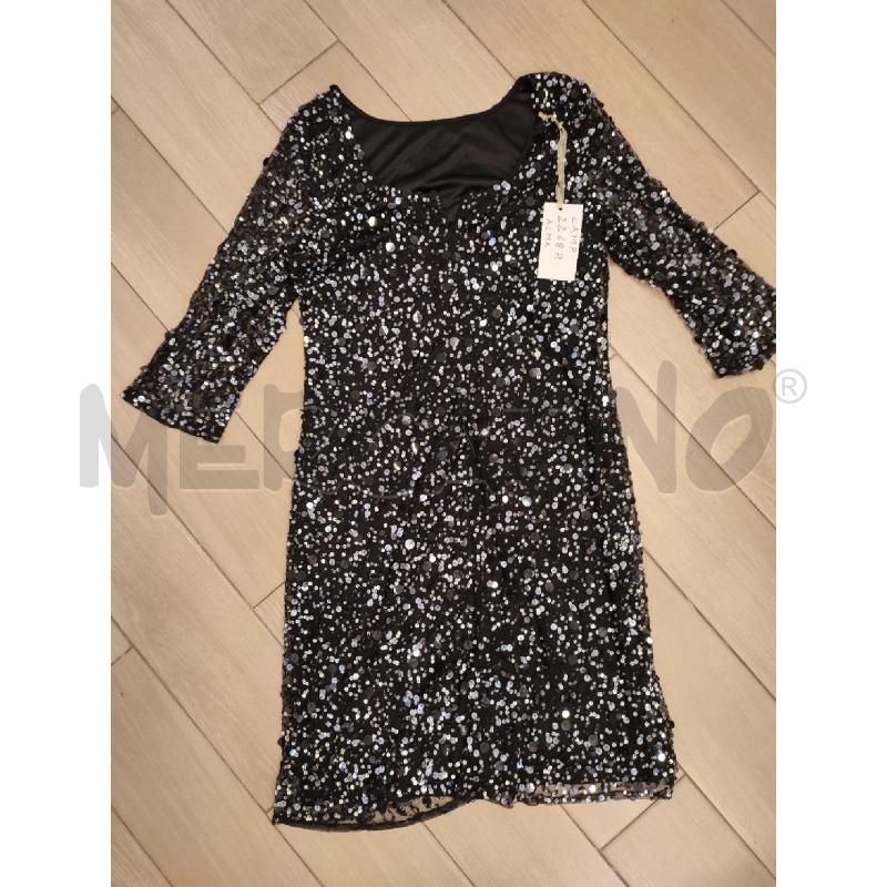 VESTITO DONNA NERO PAILLETTES GRIGIO | Mercatino dell'Usato Roma montemario 2