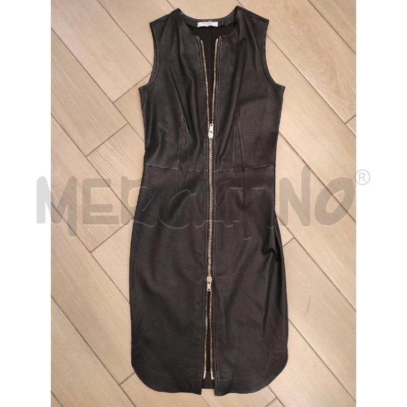 VESTITO DONNA NERO PELLE GIVENCHY PELLE ZIP | Mercatino dell'Usato Roma montemario 1