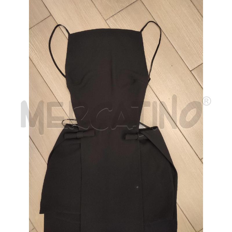 VESTITO DONNA NERO RETROFETE FIOCCHETTI | Mercatino dell'Usato Roma montemario 1