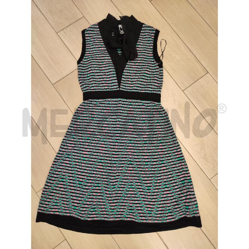 VESTITO DONNA NERO RIGHE VERDI MISSONI ROSA | Mercatino dell'Usato Roma montemario 1