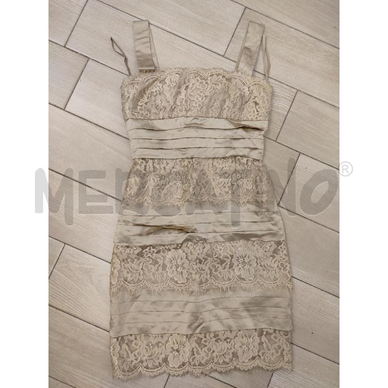 VESTITO DONNA ORO PIZZO LUISA SPAGNOLI | Mercatino dell'Usato Roma montemario 1