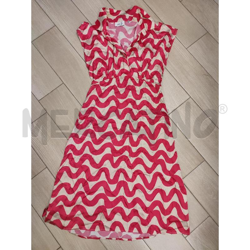 VESTITO DONNA ROSA NIU BEIGE ONDE | Mercatino dell'Usato Roma montemario 1