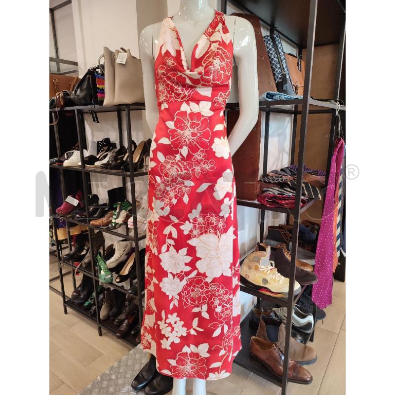VESTITO DONNA ROSSO FIORI BIANCHI EMME MARELLA | Mercatino dell'Usato Roma montemario 1