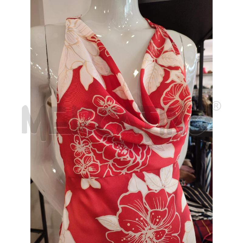 VESTITO DONNA ROSSO FIORI BIANCHI EMME MARELLA | Mercatino dell'Usato Roma montemario 2