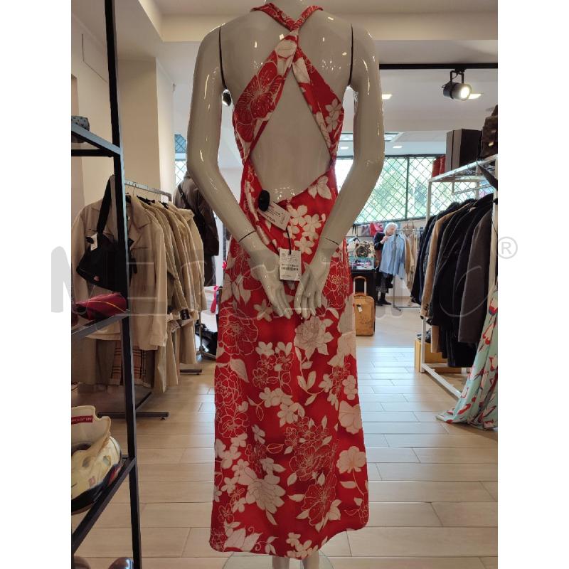 VESTITO DONNA ROSSO FIORI BIANCHI EMME MARELLA | Mercatino dell'Usato Roma montemario 3