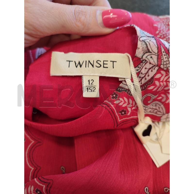 VESTITO DONNA ROSSO TWINSET FANTASIA GRIGIA | Mercatino dell'Usato Roma montemario 3