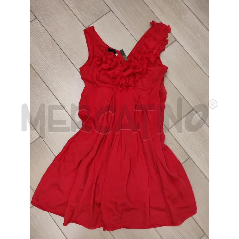 VESTITO DONNA ROSSO TWINSET VOLANT | Mercatino dell'Usato Roma montemario 1