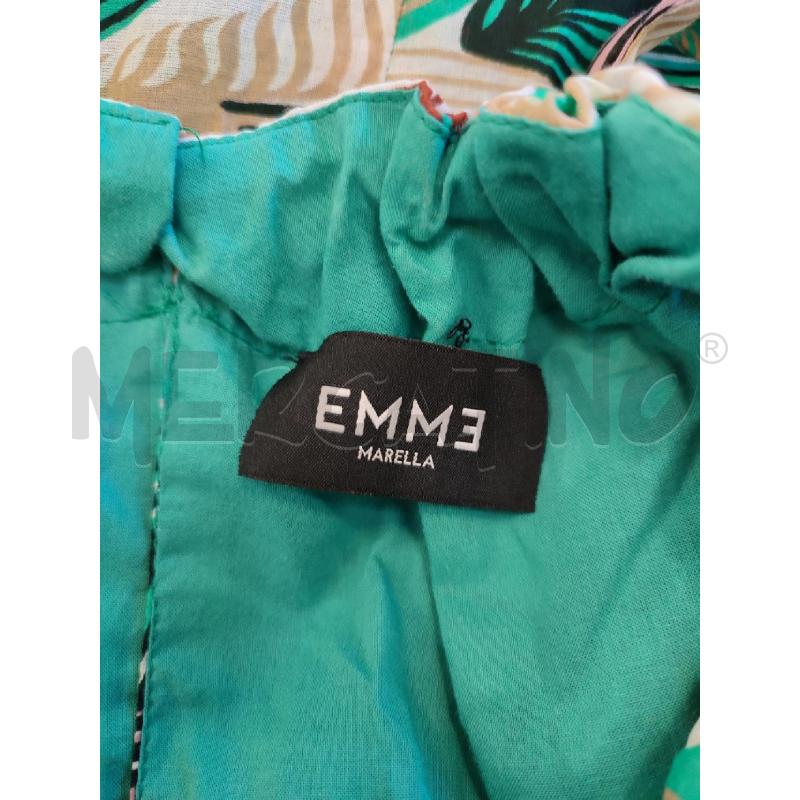 VESTITO DONNA VERDE EMME MARELLA FOGLIE | Mercatino dell'Usato Roma montemario 2