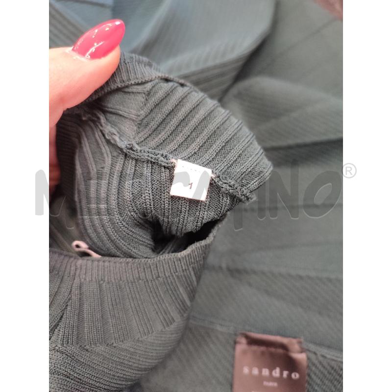 VESTITO DONNA VERDE SANDRO FILI TIRATI | Mercatino dell'Usato Roma montemario 3