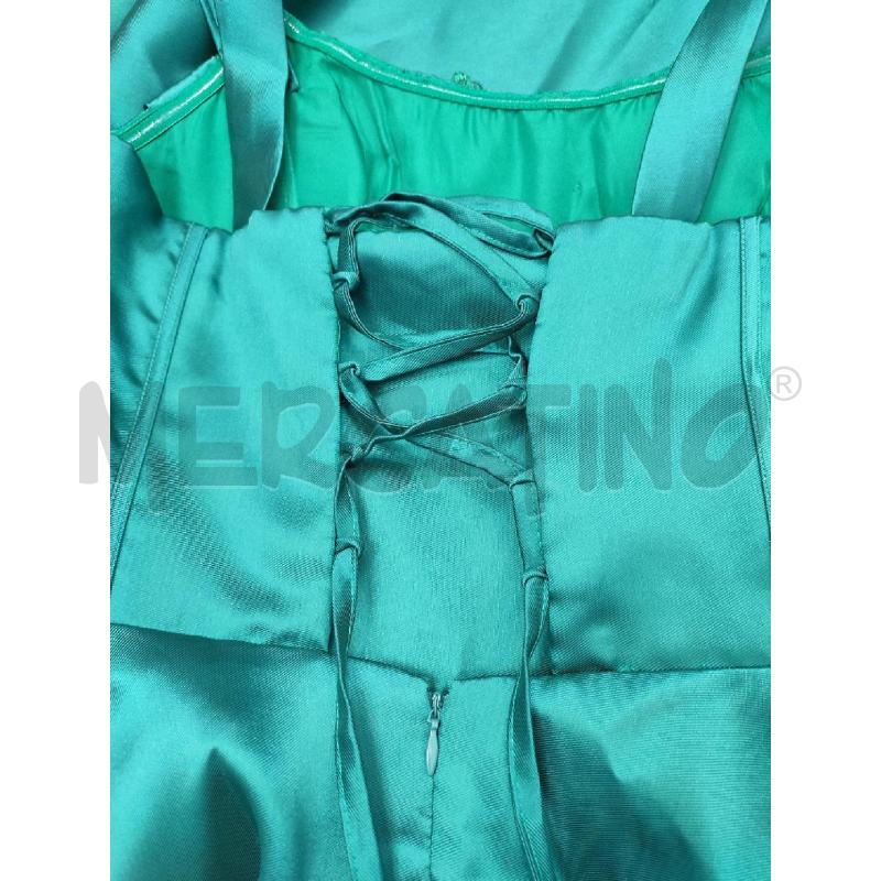 VESTITO DONNA VERDE SMERALDO PROMULIAS STRASS | Mercatino dell'Usato Roma montemario 3
