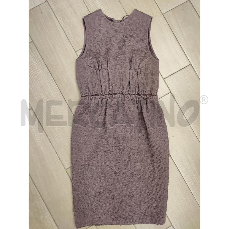 VESTITO DONNA VIOLA BOTTEGA VENETA ARRICCIATO | Mercatino dell'Usato Roma montemario 1