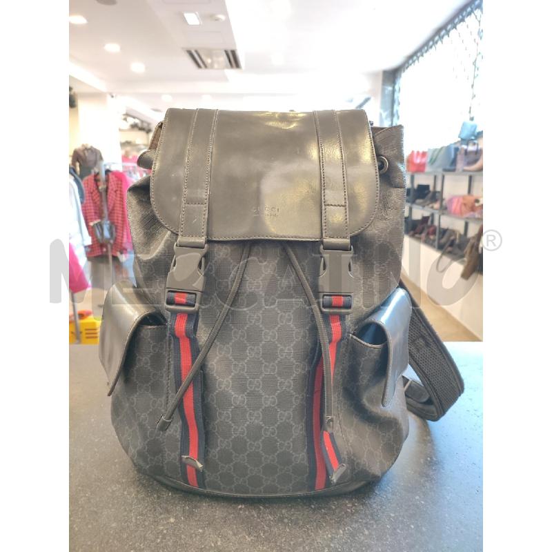 ZAINO UOMO NERO GUCCI MONOGRAM DUE TASCHE 495563 | Mercatino dell'Usato Roma montemario 1