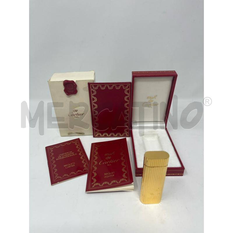 ACCENDINO CARTIER DORATO CON SCAT E CERTIFICAZIONE | Mercatino dell'Usato Roma cinecitta' 1
