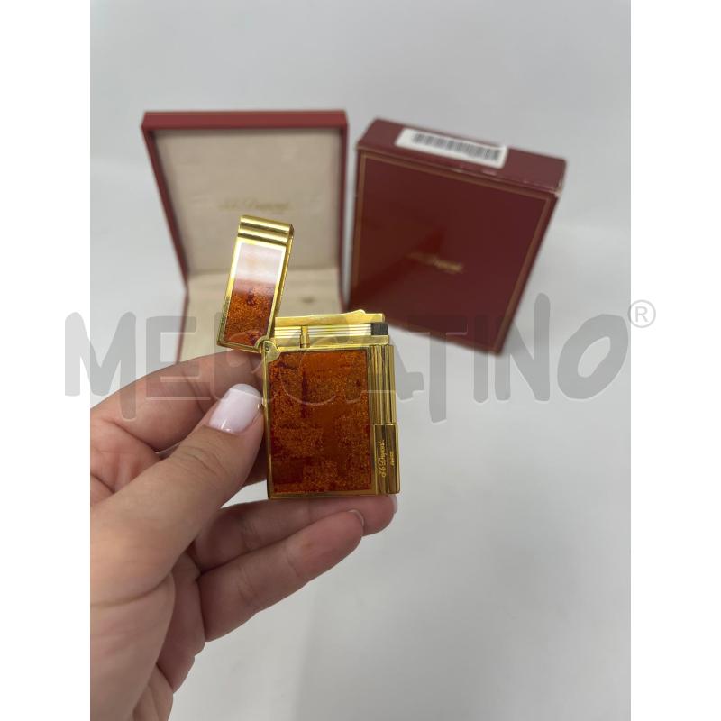 ACCENDINO DUPONT GATSBY MARRONE DORATO | Mercatino dell'Usato Roma cinecitta' 3