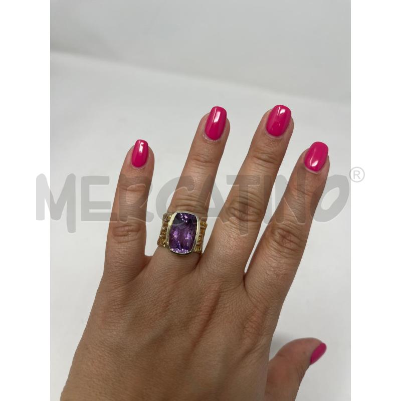 ANELLO DONNA ARG FASCIA DORAT PIE OVALE VIOLA  | Mercatino dell'Usato Roma cinecitta' 2