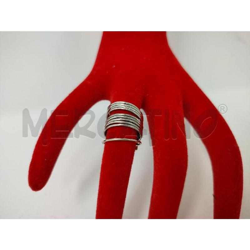 ANELLO DONNA MULTIFEDINA RETTANGOLO BLU STRASS | Mercatino dell'Usato Roma cinecitta' 2