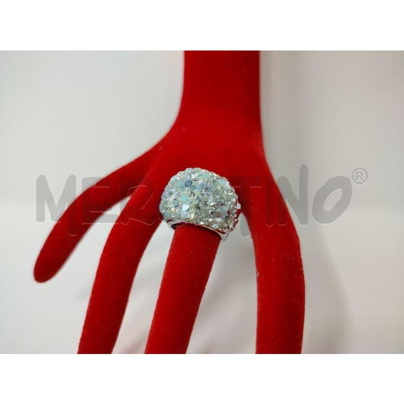 ANELLO DONNA SWAROVSKI COCKTAIL MULTI PIETRE CELESTI | Mercatino dell'Usato Roma cinecitta' 1
