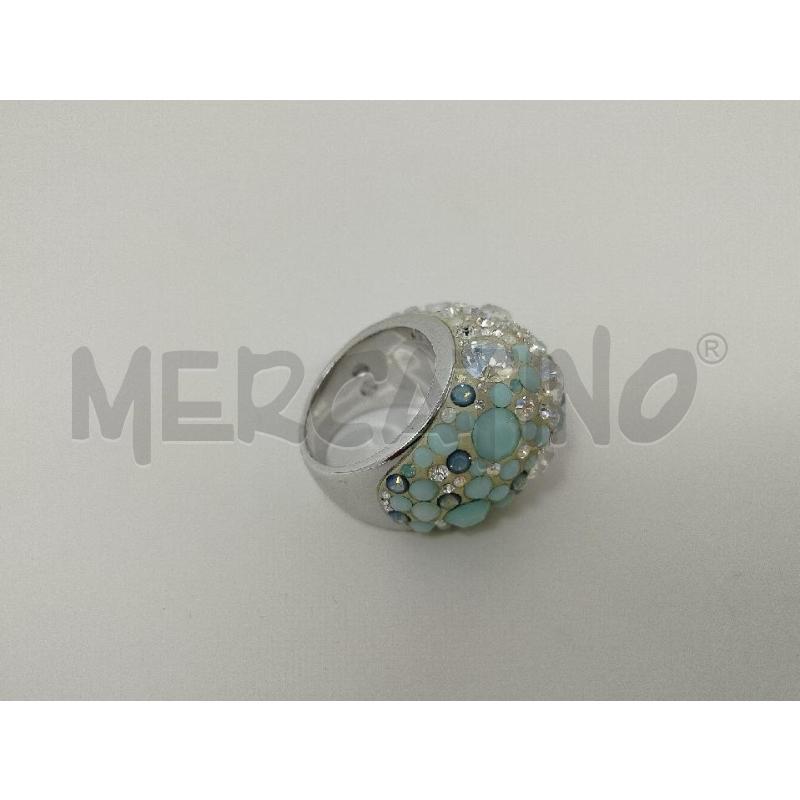 ANELLO DONNA SWAROVSKI COCKTAIL MULTI PIETRE CELESTI | Mercatino dell'Usato Roma cinecitta' 3