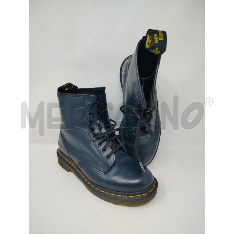 ANFIBI DONNA DR MARTENS BLU PETROLIO  | Mercatino dell'Usato Roma cinecitta' 1